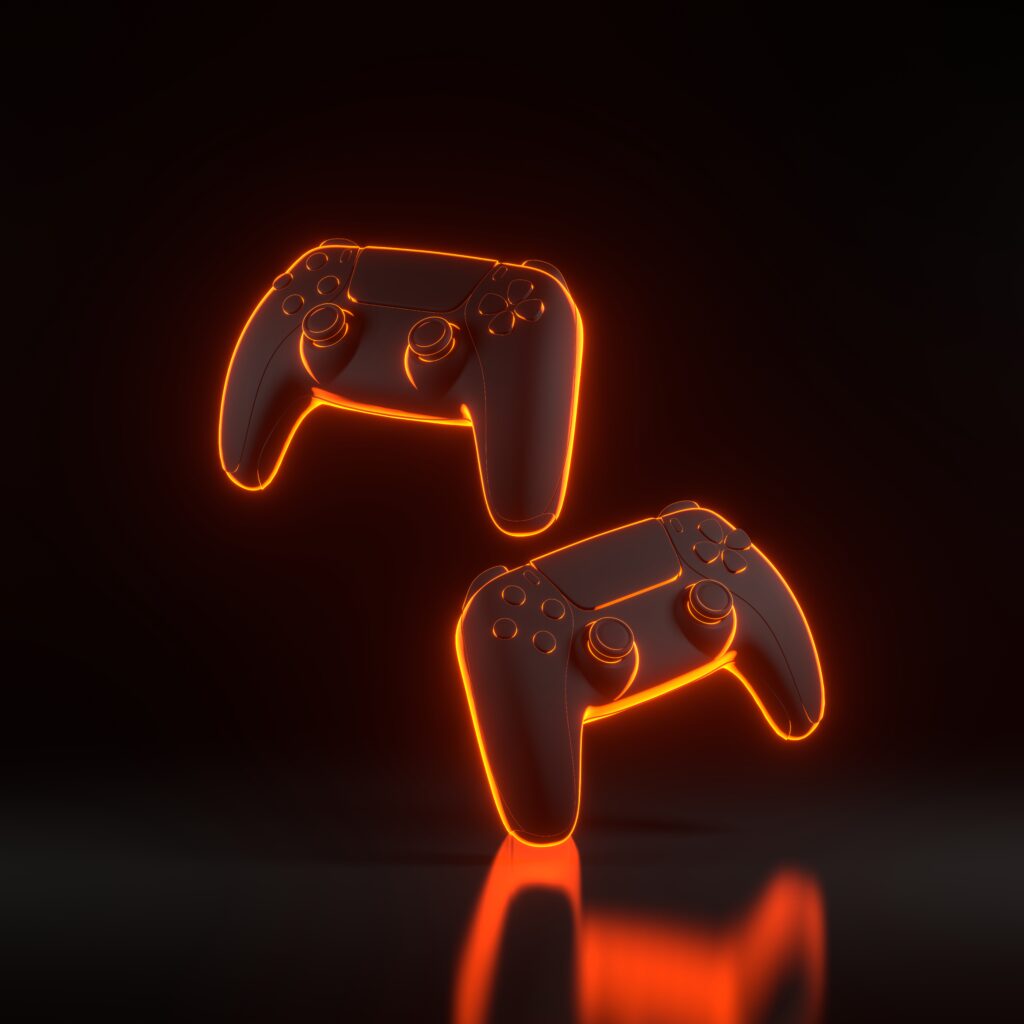 gamepad-with-bright-glowing-futuristic-orange-neon-lights-black-background-3d-render-illustration (1)