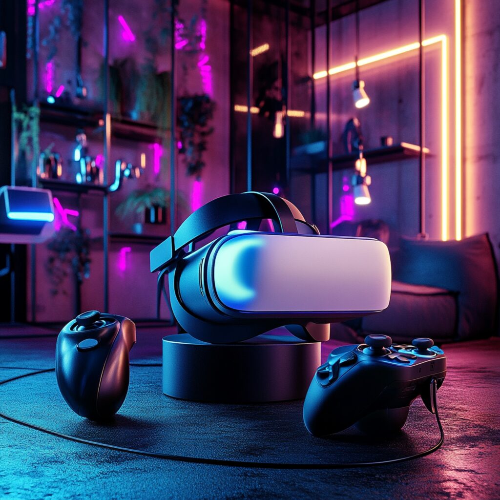 gaming-console-with-virtual-reality-vr-technology